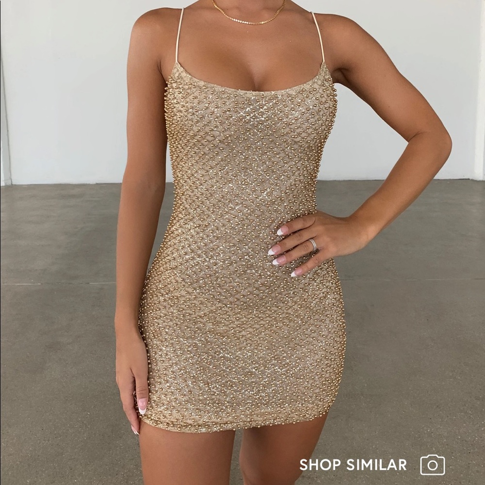 Oh Polly gold dress